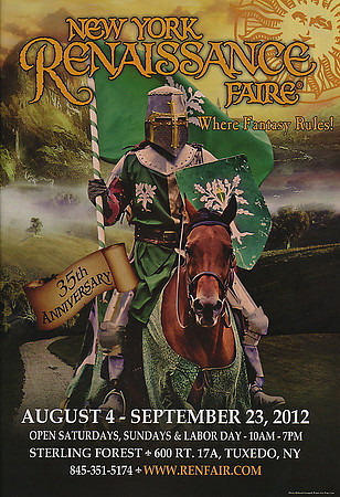 New York Renaissance Festival, 2012 Program Cover: Rich Daly III, Actor