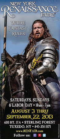 The New York Renaissance Faire: 2013 Postcard/Mailer